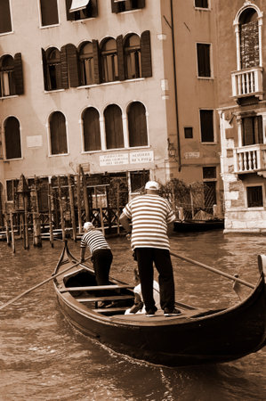 Cruising down the Grand Canal in Venice  Every corner in Venice discloses a different face of the city  La Serenissima is beautiful at all times of the day のeditorial素材