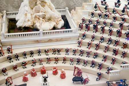 Venetian Glass Miniature Orchestra in Venice Italyのeditorial素材