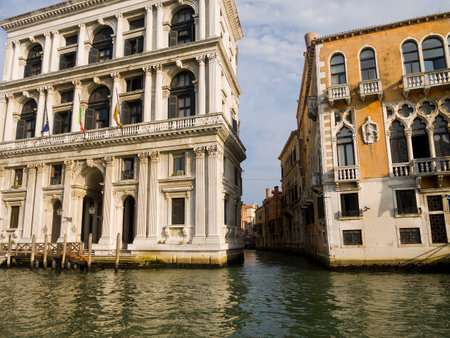 Cruising down the Grand Canal in Venice  Every corner in Venice discloses a different face of the city  La Serenissima is beautiful at all times of the dayのeditorial素材
