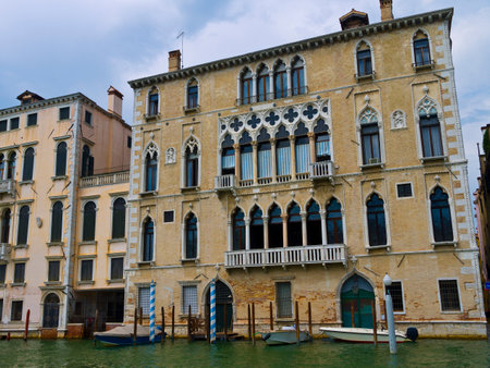 Cruising down the Grand Canal in Venice  Every corner in Venice discloses a different face of the city  La Serenissima is beautiful at all times of the day のeditorial素材
