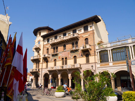 Street in Padua in Northern Italy Europeのeditorial素材