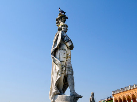 Statue in the park of the Prato della Valle in Padua Italyのeditorial素材