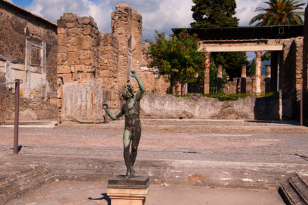 The House of the Dancing Faun in Pompeii Italyのeditorial素材