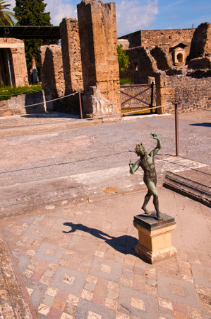 The House of the Dancing Faun in Pompeii Italyのeditorial素材