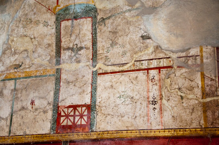 Beautiful Villa in the once buried city of Pompeii Italyのeditorial素材