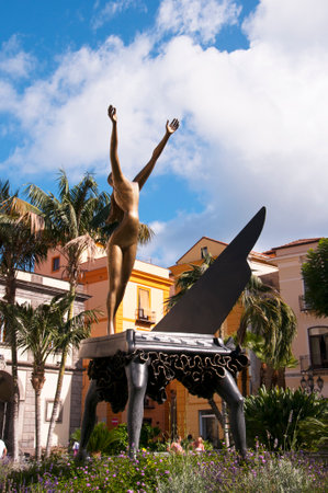 Salvatore Dali Scuplture in Sorrento Italyのeditorial素材