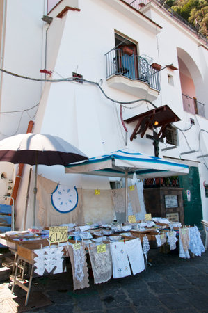 The old town of Sorrento going down into the original fishing harbour of Marina Grande in Sorrento a small city in Campania, Italy   It is a popular European tourist destinationのeditorial素材