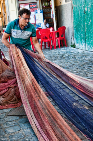 The old town of Sorrento going down into the original fishing harbour of Marina Grande in Sorrento a small city in Campania, Italy   It is a popular European tourist destinationのeditorial素材