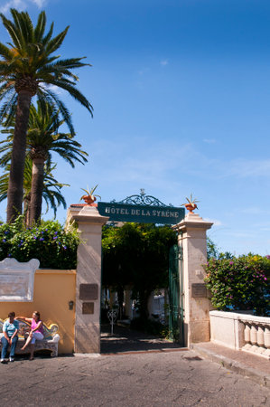 Viewpoint on the cliff edge of Sorrento Italyのeditorial素材