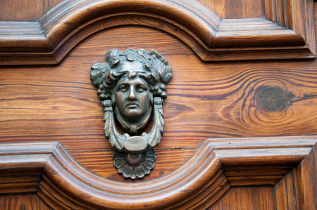 Door on the Piazza Tasso in the centre of Sorrento Italyのeditorial素材