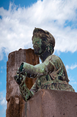 The forum in the ancient City of Pompeii Italyのeditorial素材