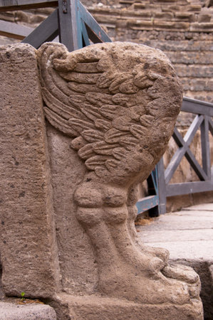 The Theatre in the ancient city of Pompeii Italyのeditorial素材