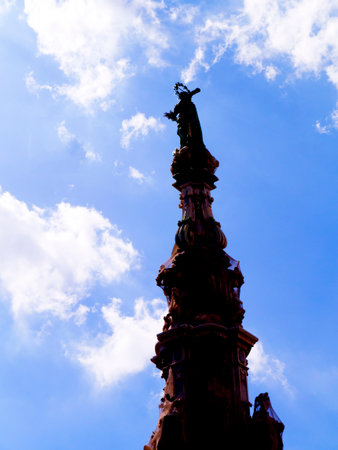 Religious Statue in the city of Naplesのeditorial素材
