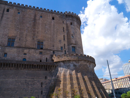 Castelo Nuevo in Naples Italyのeditorial素材