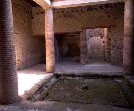 The Villa of Mysteries outside the walls of Pompeii Italyのeditorial素材