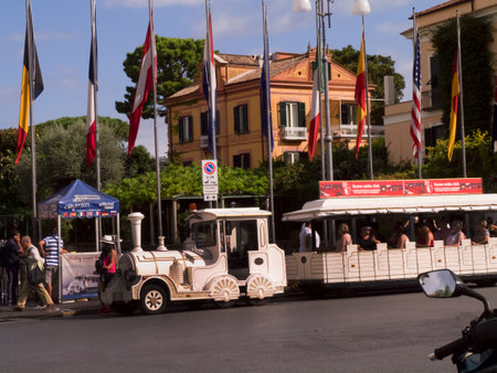 Piazzo Tasso in the centre of Sorrento Italyのeditorial素材