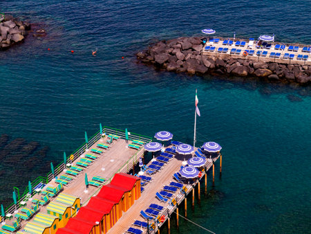 Bathing Platforms in Sorrento Italyのeditorial素材