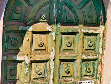 Old Door in Naples Italyのeditorial素材