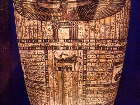 Egyptian artifacts in a English Museumのeditorial素材