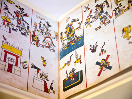 Mexican Aztec Codex or Dream Book in English Museum