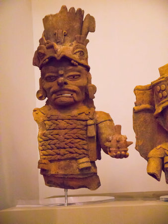Aztec pottery figures from Mexico in Museum