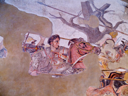 Alexander the Great Mosiac from the once buried city of Pompeii Italyのeditorial素材