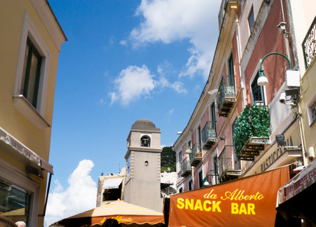 Main Square of Capri Town in Italyのeditorial素材