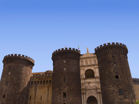 Castel Nuovo in Naples Italyのeditorial素材