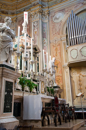 Cathedral in Riva del Garda on Lake Garda Italyのeditorial素材