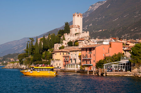 The Harbour at Malcesine on Lake Garda Italyのeditorial素材