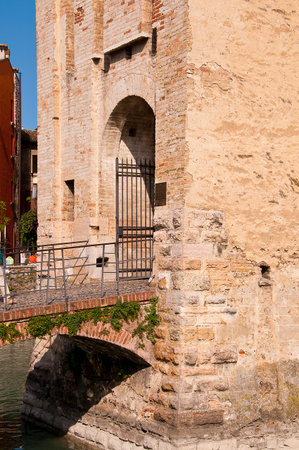 Scalieri Castle in Sirmione on Lake Garda Italyのeditorial素材