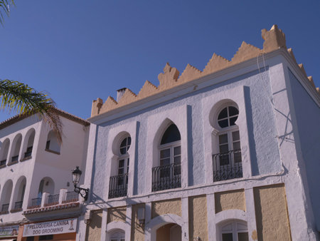 Buildings in Nerja a sleepy town in Andalucia Spainのeditorial素材