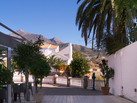 Quiet Corner of Nerja Andalucia Spainのeditorial素材