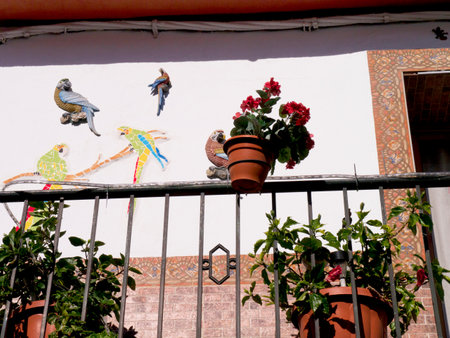 balcony In Nerja Andalucia Spainのeditorial素材