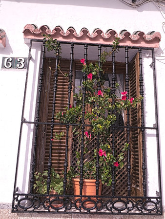 Window in Nerja Andalucia Spainのeditorial素材