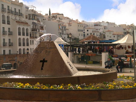 The road to Frigiliana in the Alpujarra Mountains of Andalucia Spainのeditorial素材