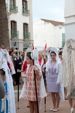 Easter Sunday Processions in Nerja Andalucia Spainのeditorial素材