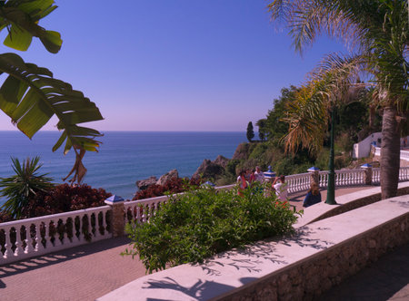 Mirador del Bendito Viewpoint in Nerja Andalucia Spainのeditorial素材