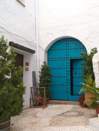 Frigiliana one of the most beautiful white villages of the Southern Spain area of Andalucia in the Alpujarra mountains のeditorial素材