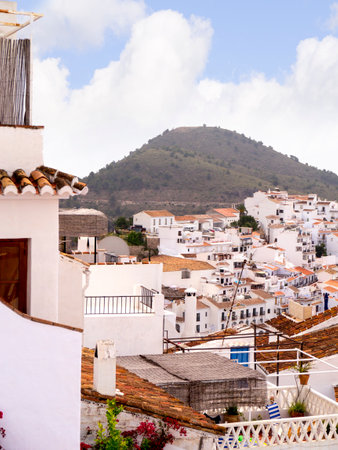 Frigiliana one of the most beautiful white villages of the Southern Spain area of Andalucia in the Alpujarra mountains のeditorial素材