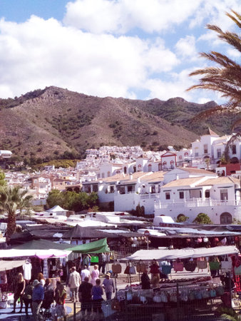 Weekly Market In Nerja on the Costa Del Sol Spainのeditorial素材