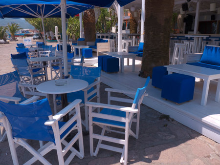 Harbour at Skala Kalloni on the island of Lesvos Greeceのeditorial素材