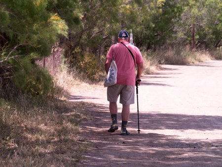 Walking near Skala Kalloni on the island of Lesvos Greeceのeditorial素材