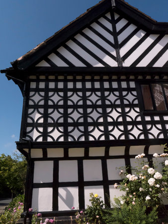 Homes at the model village of Port Sunlight, created by William Hesketh Lever for his Sunlight soap factory workers in 1888のeditorial素材
