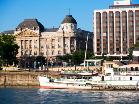 The Art Nouveau Gresham Building in Budapest Hungaryのeditorial素材