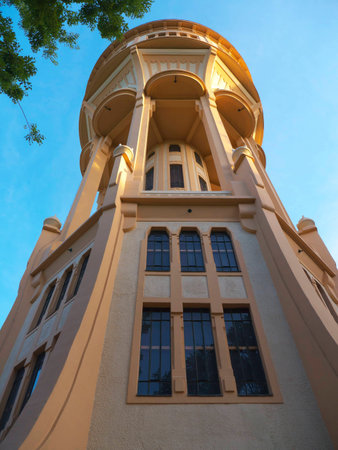 Tower and Open Air Theatre on Margaret island in  in Budapest Hungaryのeditorial素材