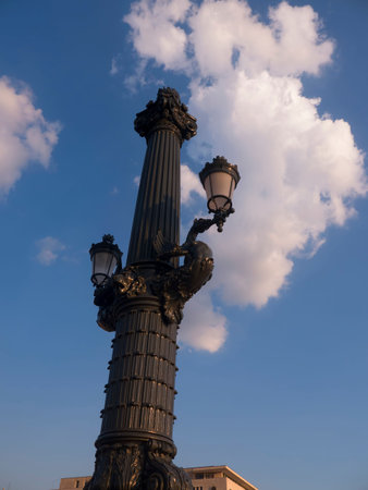 Dragon lamps on Margaret Bridge Budapest Hungaryのeditorial素材