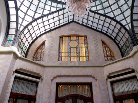 The Foyer of the Four Seasons Hotel in Budapest Hungaryのeditorial素材