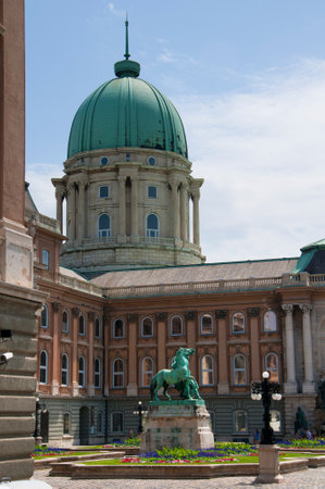 Statue in the Royal Palace or Castle in Budapest Hungaryのeditorial素材