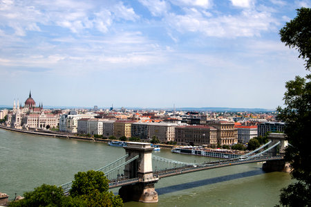 View from the Royal Palace in Budapest Hungaryのeditorial素材